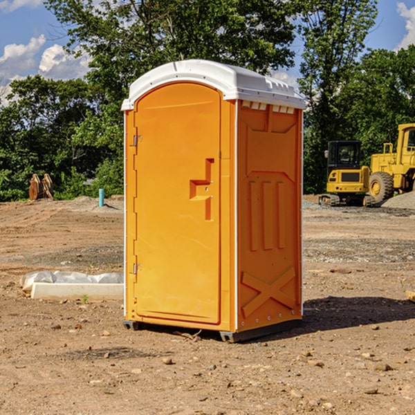 how often are the porta potties cleaned and serviced during a rental period in San Patricio NM